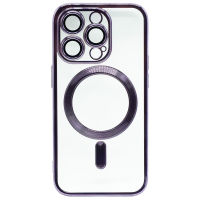 Magnetic Case mit Kamera-Schutzglas für iPhone 14 Dunkellila