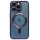 Magnetic Case mit Kamera-Schutzglas für iPhone 13 Pro Dunkellila (Bulk)