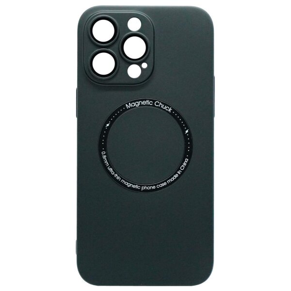 Magnetic Hardcase mit Kamera-Schutzglas für iPhone 12 Schwarz (Bulk)