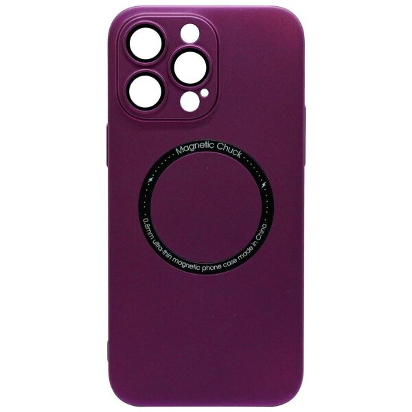 Magnetic Hardcase mit Kamera-Schutzglas für iPhone 14 Pro Lila (Bulk)