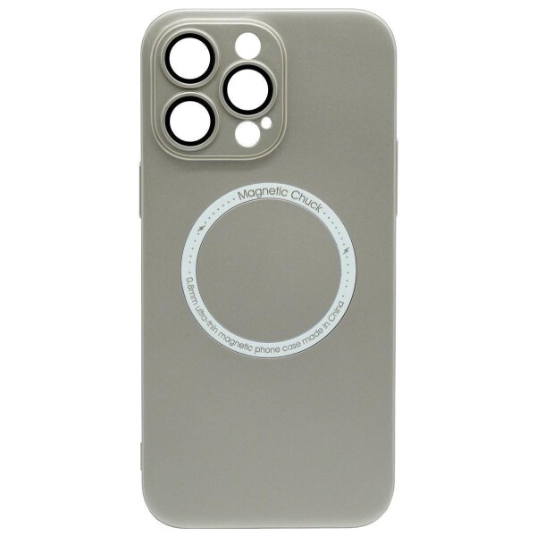 Magnetic Hardcase mit Kamera-Schutzglas für iPhone 13 Gold (Bulk)