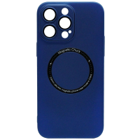 Magnetic Hardcase mit Kamera-Schutzglas für iPhone 14 Pro Max Blau
