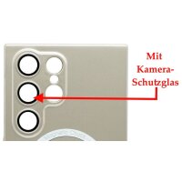 Magnetic Hardcase mit Kamera-Schutzglas für Samsung  S23 Plus Gold (Bulk)