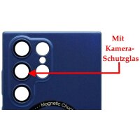Magnetic Hardcase mit Kamera-Schutzglas für Samsung  S23 Ultra Blau (Bulk)