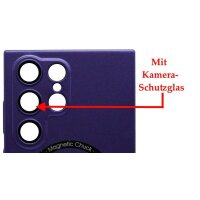 Magnetic Hardcase mit Kamera-Schutzglas für Samsung  S23 Plus Dunkellila (Bulk)