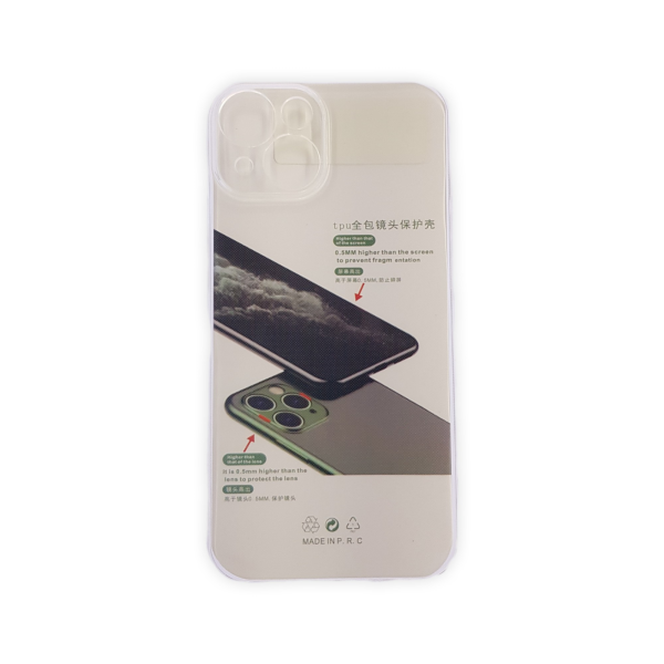 Silikon Case mit Kameraschutz für iPhone 13 Pro Transparent
