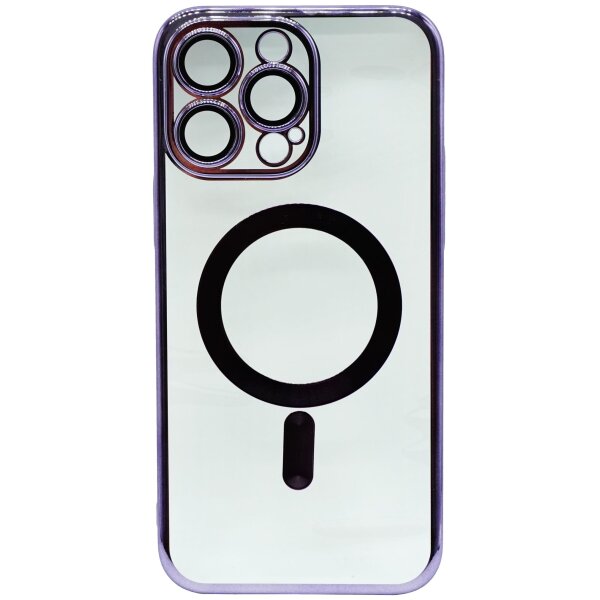 Hard Magnetic Case mit Kamera-Schutzglas für iPhone 13 Lila (Bulk)