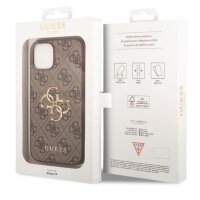 Guess 4G Metal Logo Rapport Case für Iphone 15 Pro brown