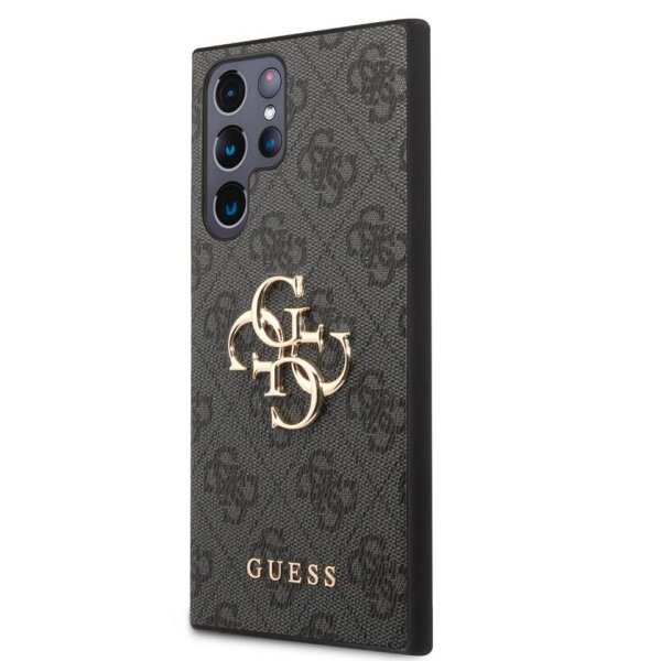Guess 4G Metal Logo Rapport Case für Samsung S23 Ultra black