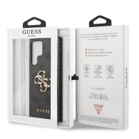 Guess 4G Metal Logo Rapport Case für Samsung S23 Ultra black
