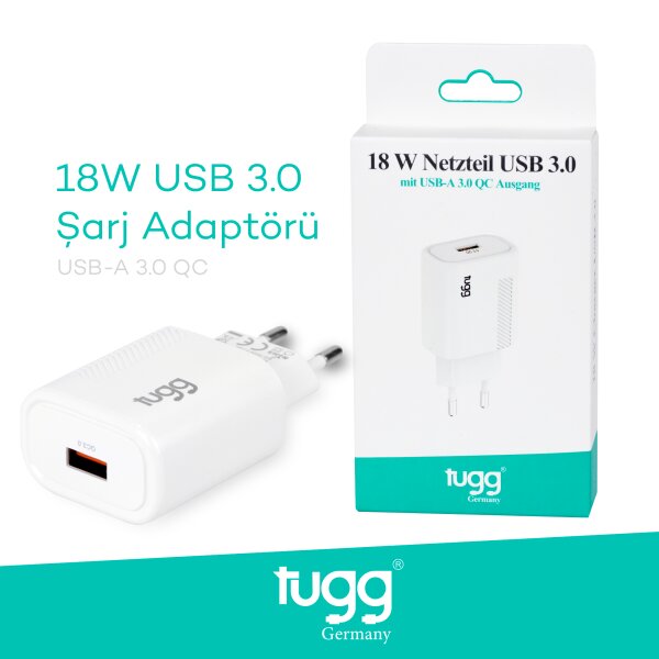 Tugg 18W Netzteil USB 3.0 mit USB-A Ausgang
