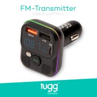 Tugg FM-Transmitter mit USB-A und Typ-C Ausgang C32