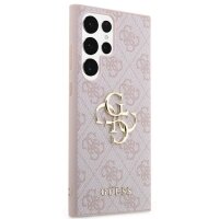 Guess 4G Metal Logo Rapport Case für Samsung S24 Ultra Pink