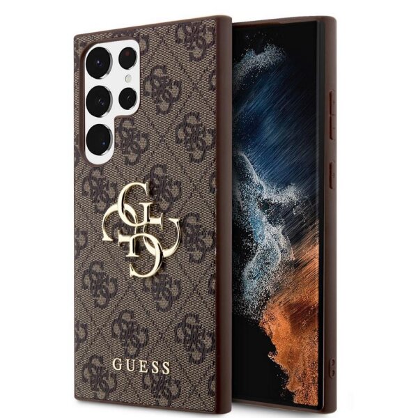 Guess 4G Metal Logo Rapport Case für Samsung S24 Ultra brown