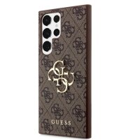 Guess 4G Metal Logo Rapport Case für Samsung S24 Ultra brown