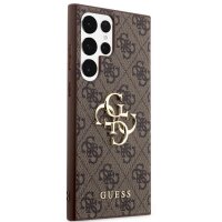 Guess 4G Metal Logo Rapport Case für Samsung S24 Ultra brown