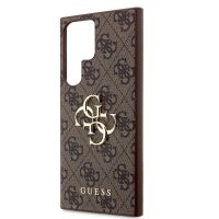 Guess 4G Metal Logo Rapport Case für Samsung S24 Ultra brown
