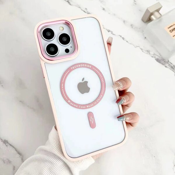 Tunga Magnet Case für iPhone 14 Pro Max rosa