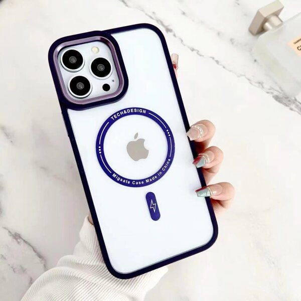 Tunga Magnet Case für iPhone 14 Pro lila