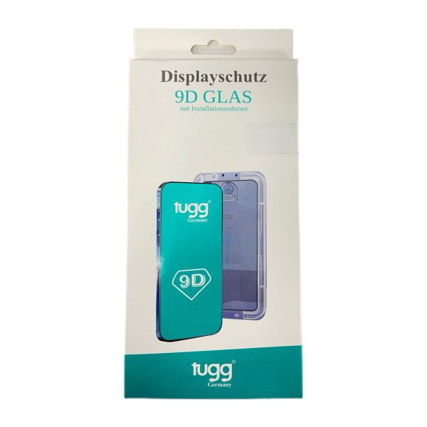 Displayschutz 9D Glas mit Installationsrahmen für iPhone 15 Tugg