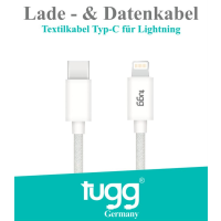 Tugg Lade - & Datenkabel Textilkabel Typ-C für Lightning