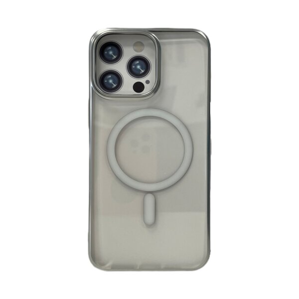 Theo Magnet Case für iPhone 15 Pro silver