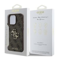 Guess 4G Metal Logo Rapport Case für Iphone 16 Pro Max braun
