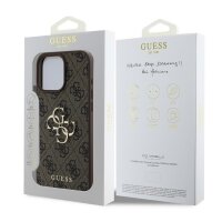 Guess 4G Metal Logo Rapport Case für Iphone 16 Pro braun