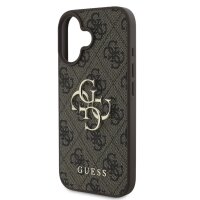 Guess 4G Metal Logo Rapport Case für Iphone 16 Plus braun