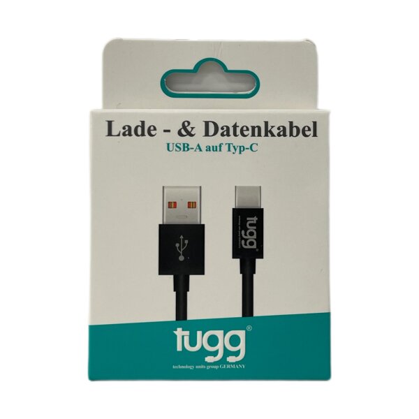Tugg Lade - Datenkabel USB-A auf Typ-C schwarz