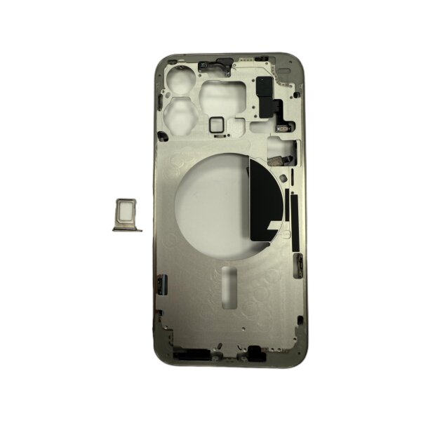 Mittelrahmen mit Ladebuchse Pulled A für Iphone 15 Pro Max Titan Natur